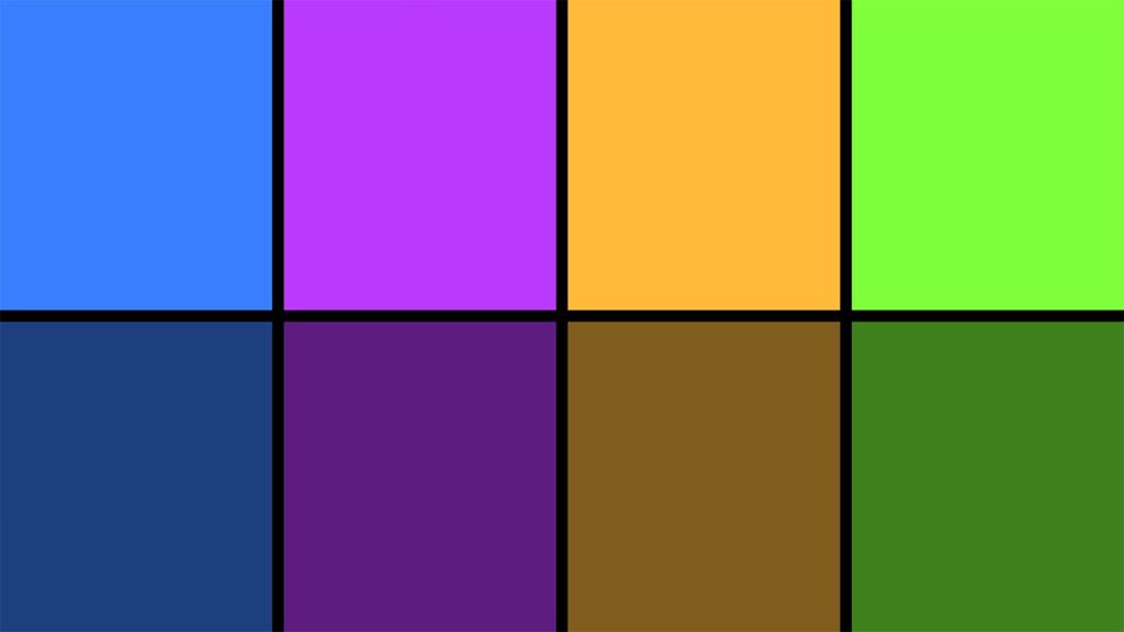 Verschiedene Farben in Harmonie